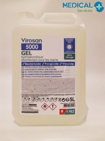 Gel hydroalcoolique VIROSAN : bidon de 5L