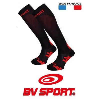 Chaussettes de compression XLR EVO noir et rouge