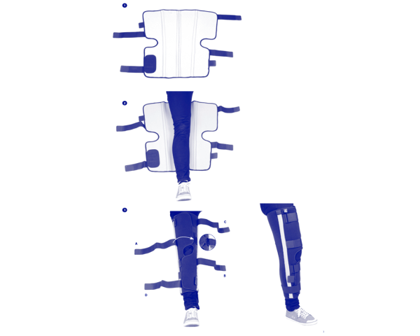 Attelle de Genou 3 Volets Immobilisation 0°