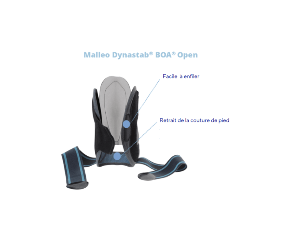 Attelle de Cheville Malleo Dynastab BOA OUVERTE