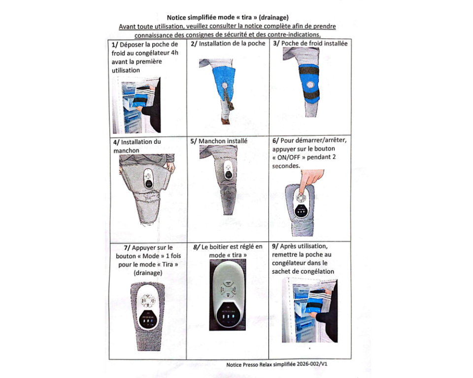 Genouillère Cryothérapie Freezsnow PRESSO-RELAX